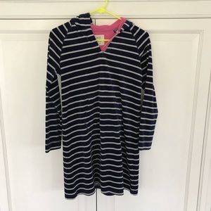 Mini Boden Girls Velour Hooded Dress